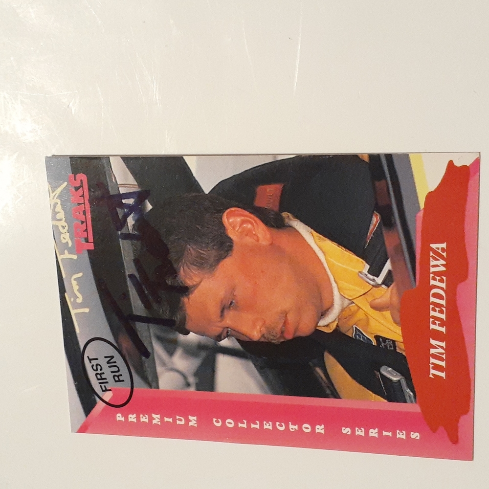 Vintage 1993 Traks First Run NASCAR Tim Fedewa Autograph Signed